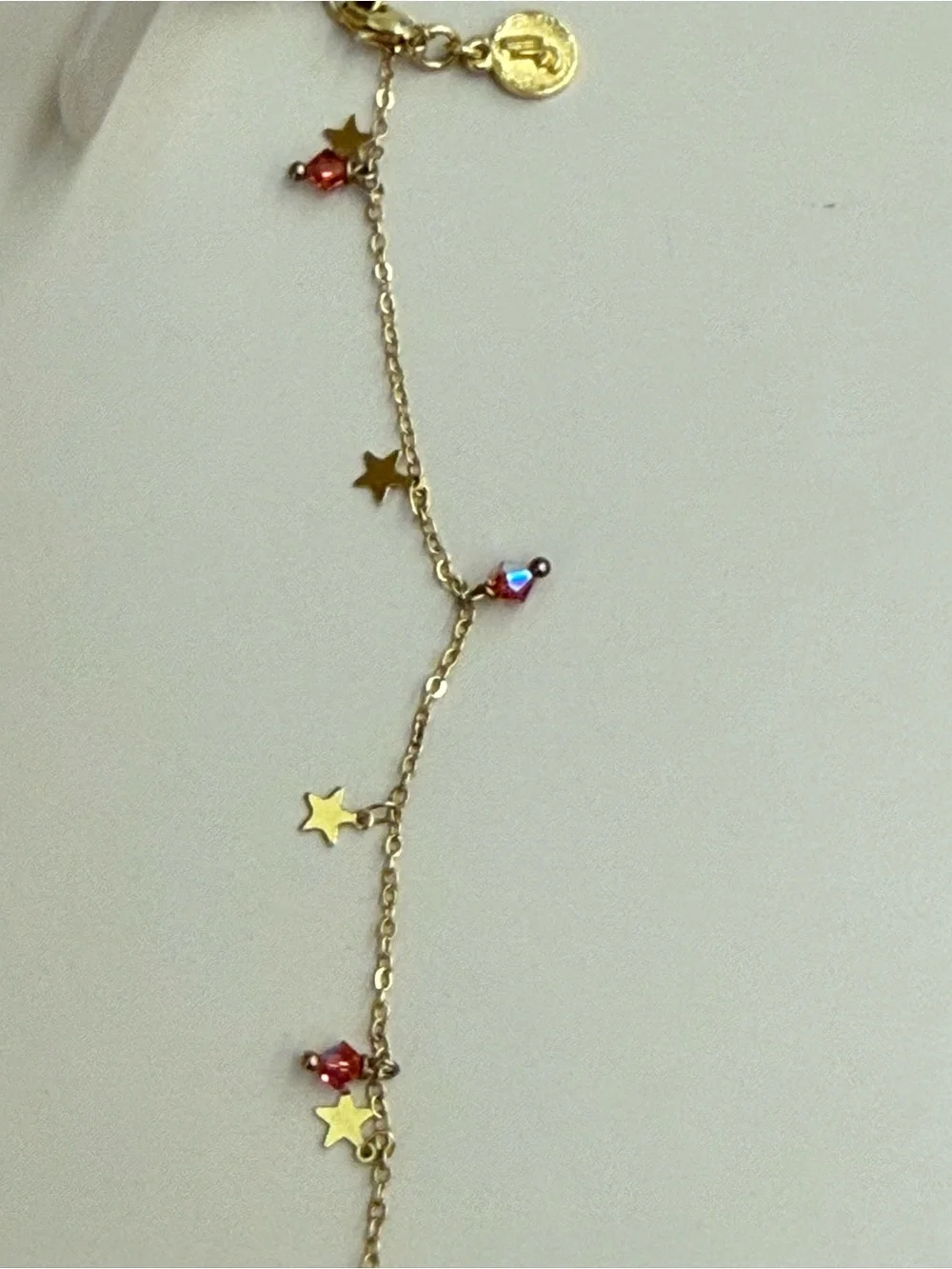 Delicate Gold Star and Red Bead Eyeglass Chain - Women Jewelry Julio Jordan